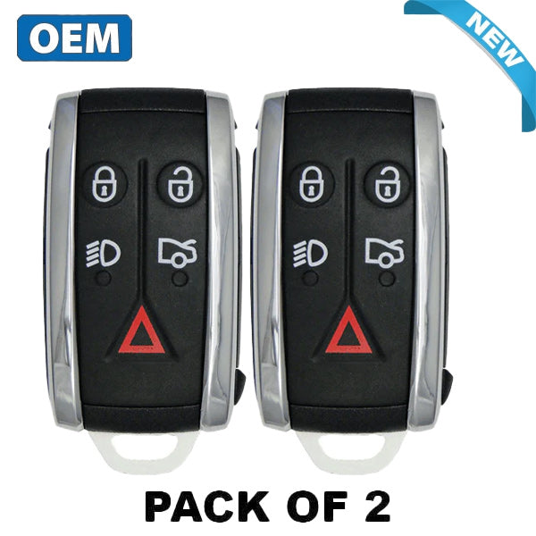 2 x 2007-2015 Jaguar XK / XKR / XF / 5-Button Smart Key / PN: C2P17155 / KR55WK49244 / 315 MHz (OEM) (Pack of 2)