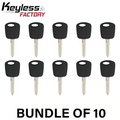 10 x Ford Lincoln Mercury Mazda H72 Transponder Key (4C) (AFTERMARKET) (BUNDLE OF 10)