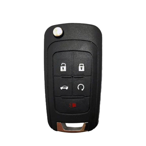 10 x 2012-2024 Chevrolet Buick GMC / 5-Button Flip Key / PN: 13504199 / AVL-B01T2AC (OEM Recase)
