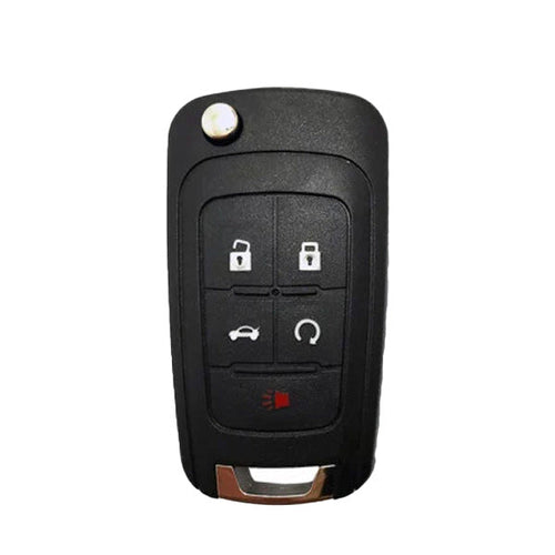 10 x 2012-2024 Chevrolet Buick GMC / 5-Button Flip Key / PN: 13504199 / AVL-B01T2AC (OEM Recase)