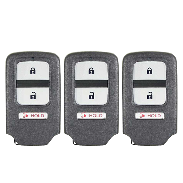 3 x 2013-2015 Honda Crosstour / 3-Button Smart Key / PN: 72147-TP6-A61 / ACJ932HK1210A (AFTERMARKET) (Pack Of 3)