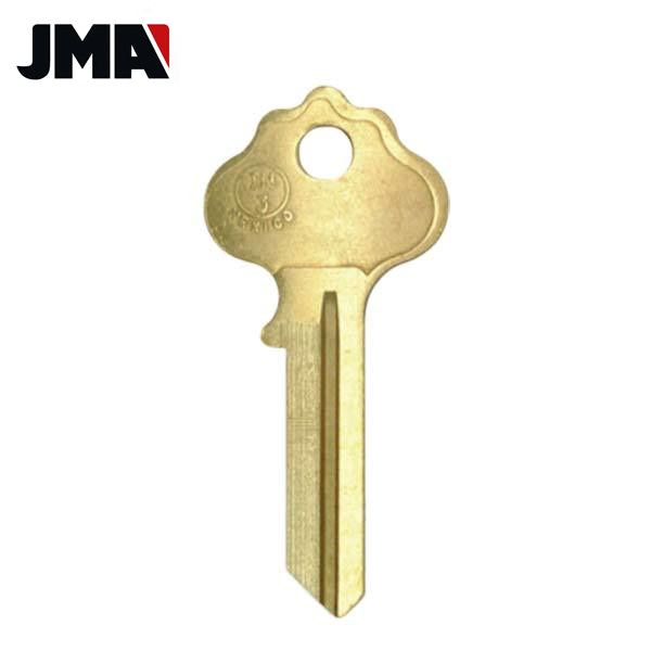 IN3 / IN36 Ilco 5-Wafer Cabinet Key - Brass (JMA-ILC-4DE)