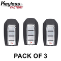 3 x 2020-2022 Infiniti Q50 Q60 / 4-Button Smart Key / PN: 285E3-6HE1A / KR5TXN7 (RSK-INF-2004) (Pack of 3)