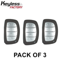 3 x 2020-2021 Hyundai Ioniq / 4-Button Smart Key / PN: 95440-G2500 / TQ8-FOB-4F11 (AE PE) (AFTERMARKET) (Pack of 3)