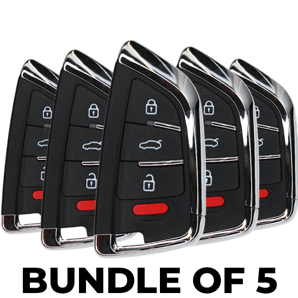 5 x KEYDIY Knife Style 4-Button Universal Smart Key w/ Proximity Function (KD-ZB02-4) (Bundle of 5)