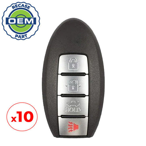 10 x 2007-2015 Infiniti / 4-Button Smart Key / PN: 285E3-JK65A / KR55WK48903 (OEM Recase)