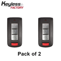 2 x 2016-2020 Mitsubishi Mirage G4 / 4-Button Smart Key / PN: 8637B424 / OUC003M (AFTERMARKET) (Pack of 2)