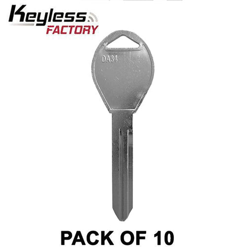 10 x DA34 - X237 - Nissan - Infiniti - Metal Key Blank (10 PACK) (AFTERMARKET)