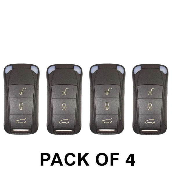 4 x 2004-2011 Porsche Cayenne / 4-Button Flip Key / 267-104-187 / KR55WK45032 / Keyless Go (AFTERMARKET) (Pack of 4)