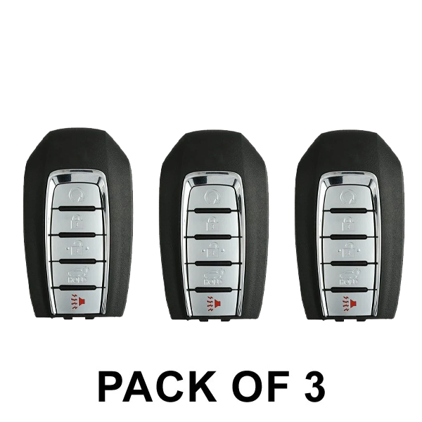 3 x 2019-2020 Infiniti QX60 / 5-Button Smart Key / PN: 285E3-9NR5B / KR5TXN7 (AFTERMARKET) (Pack of 3)