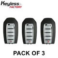 3 x 2019-2020 Infiniti QX60 / 5-Button Smart Key / PN: 285E3-9NR5B / KR5TXN7 (AFTERMARKET) (Pack of 3)