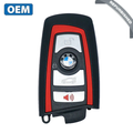 2013-2018 BMW 7 / 5 / 3 Series / 4-Button Smart Key / YGOHUF5767 / FEM / 433 Mhz - Red Trim (OEM Refurb)