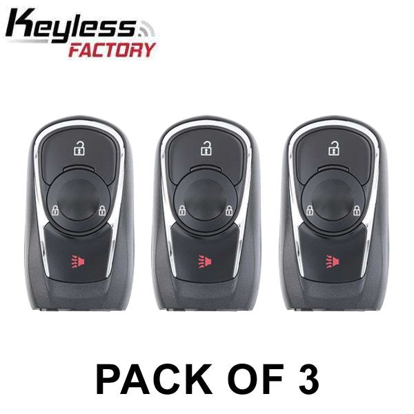 3 x 2018-2020 Buick Regal / 3-Button Smart Key / PN: 13506667 / HYQ4EA (AFTERMARKET) (Pack of 3)