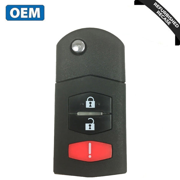2004-2008 Mazda 6 / 3-Button Flip Key / PN: FE04-67-5RYB / KPU41788 (OEM Recase)