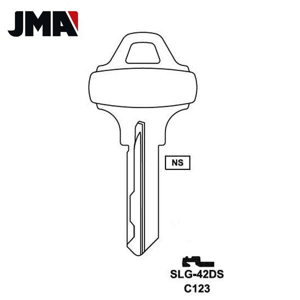 Schlage SCH / C123  6-Pin Key Blank - Brass (JMA-SLG-42DS)
